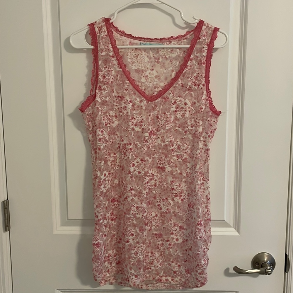 Maurices See Through Mesh and Floral Lace Top or Lingerie Size Large